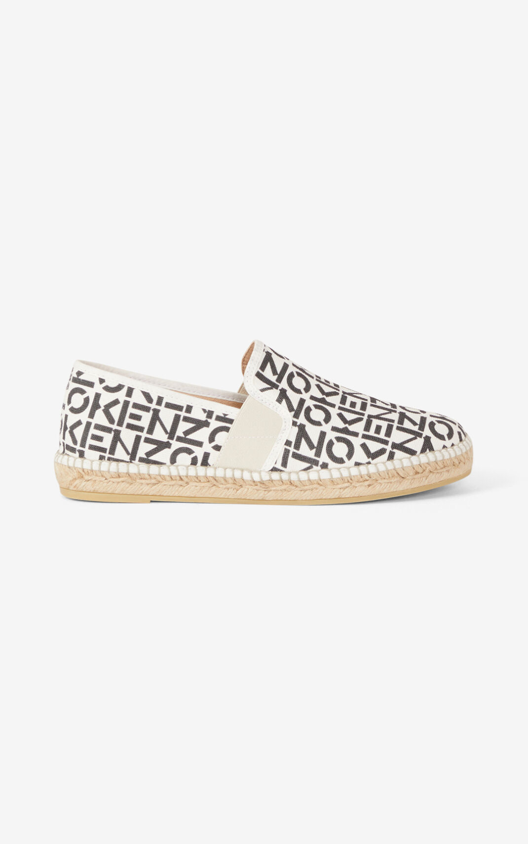 Espadrille Kenzo Femme Sport elasticated monogram Grise KMZWL-1329